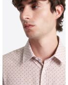 Chemise à motif en coton orange brulé