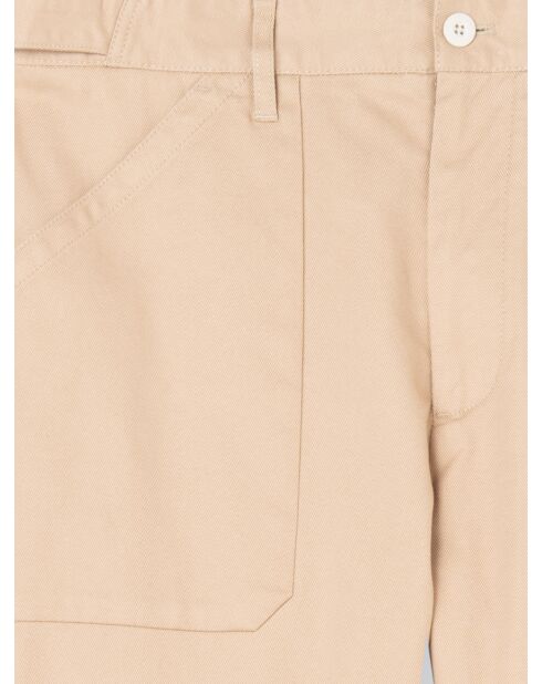 Slack en coton mélangé beige automne