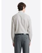 Chemise fantaisie en coton mélangé blanche