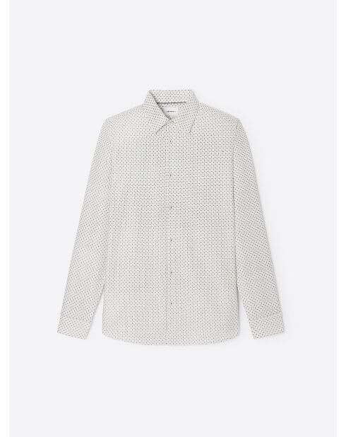 Chemise fantaisie en coton mélangé blanche