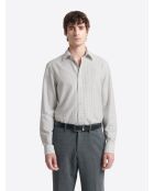 Chemise fantaisie en coton mélangé blanche