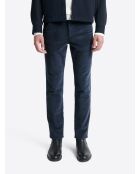 Chino en velours côtelé bleu dur