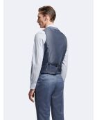 Gilet de costume 100% Laine bleu