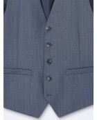 Gilet de costume 100% Laine bleu