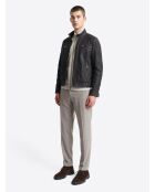 Cardigan zippé 100% viscose certifiée écru 2