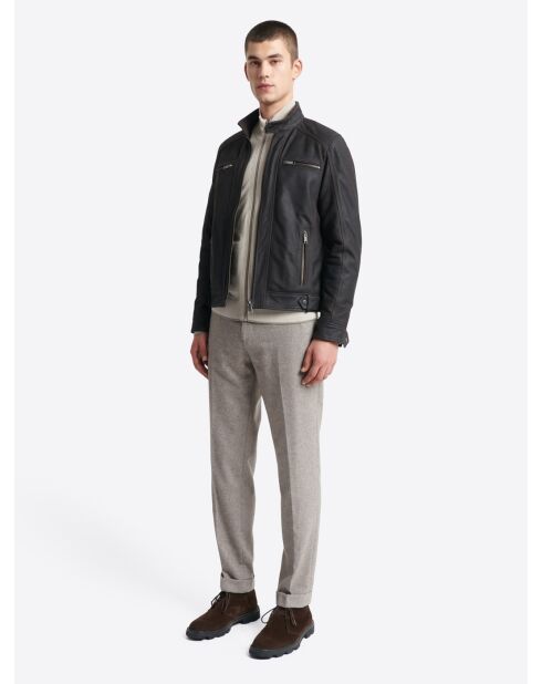 Cardigan zippé 100% viscose certifiée écru 2