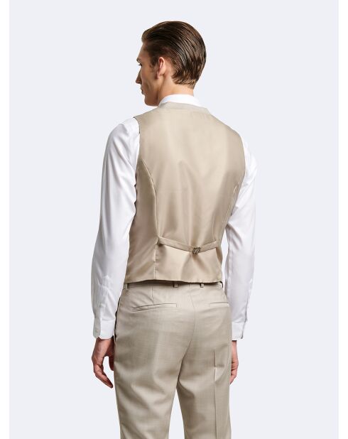 Gilet de costume 100% laine ficelle