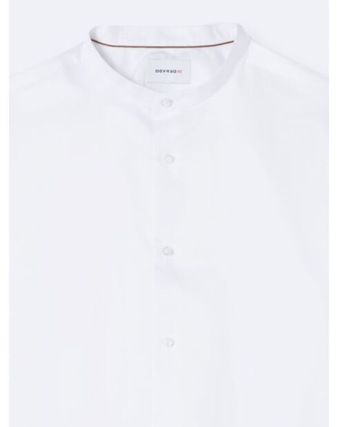 Chemise 100% coton à formes géométriques blanche