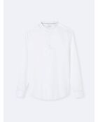 Chemise 100% coton à formes géométriques blanche