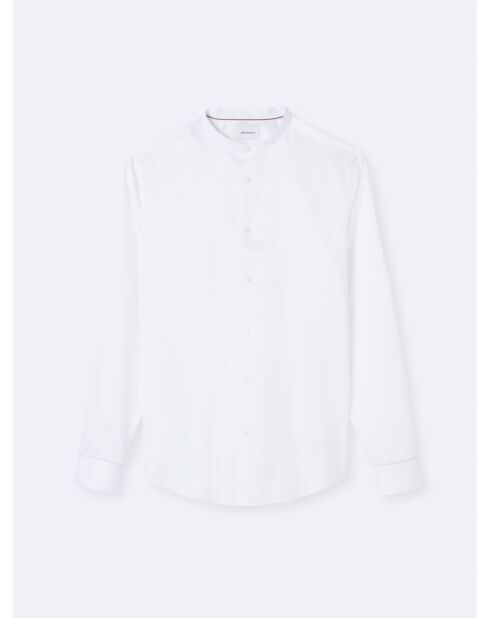 Chemise 100% coton à formes géométriques blanche
