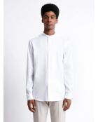 Chemise 100% coton à formes géométriques blanche