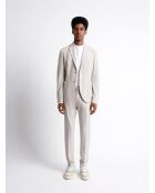 Chemise 100% coton à formes géométriques blanche