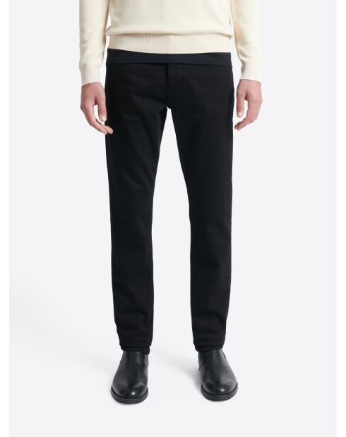 Jean denim slim en coton noir