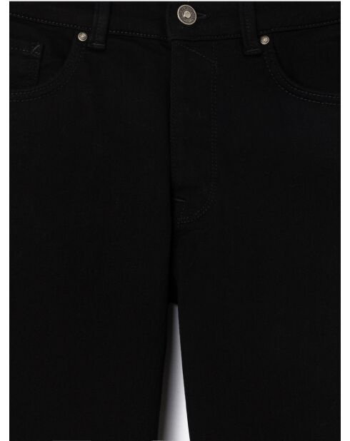 Jean denim slim en coton noir
