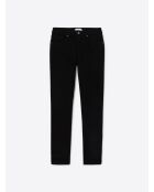Jean denim slim en coton noir