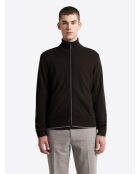 Cardigan zippé en viscose certifiée chocolat