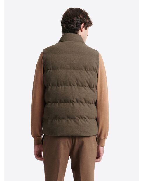 Gilet sans manches à capuche taupe