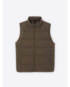 Gilet sans manches à capuche taupe