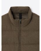 Gilet sans manches à capuche taupe