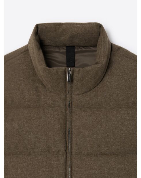 Gilet sans manches à capuche taupe