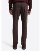 Slack slim en coton bio chocolat