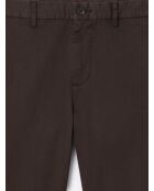 Slack slim en coton bio chocolat