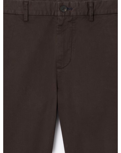 Slack slim en coton bio chocolat