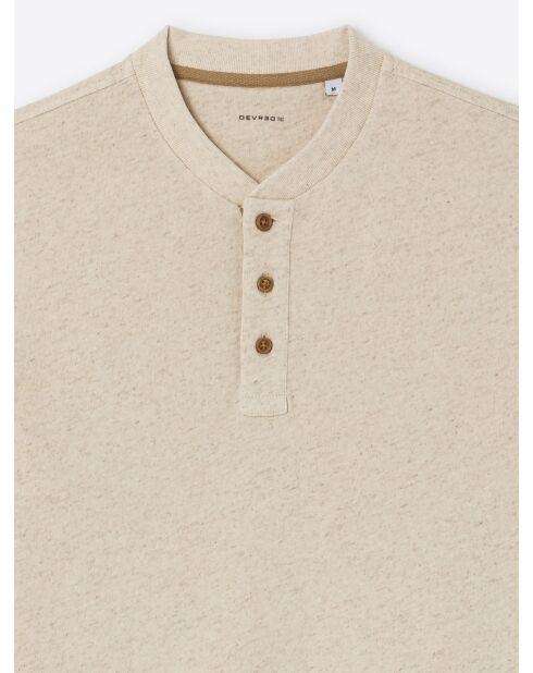 Haut homewear en coton-lin mastic