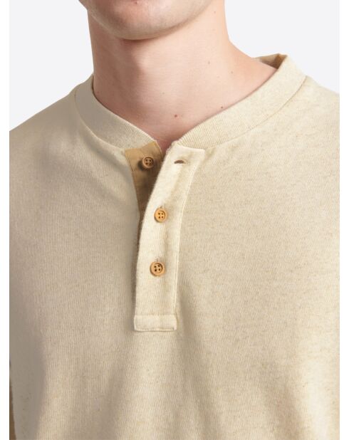 Haut homewear en coton-lin mastic