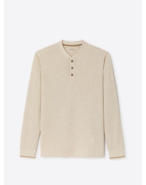 Haut homewear en coton-lin mastic