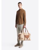 Chemise en velours 100% coton noisette