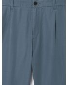 Slack uni 100% coton lin bleu cobalt