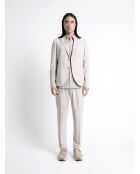 Chemise fantaisie 100% coton marron café