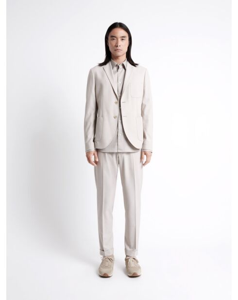 Chemise fantaisie 100% coton marron café