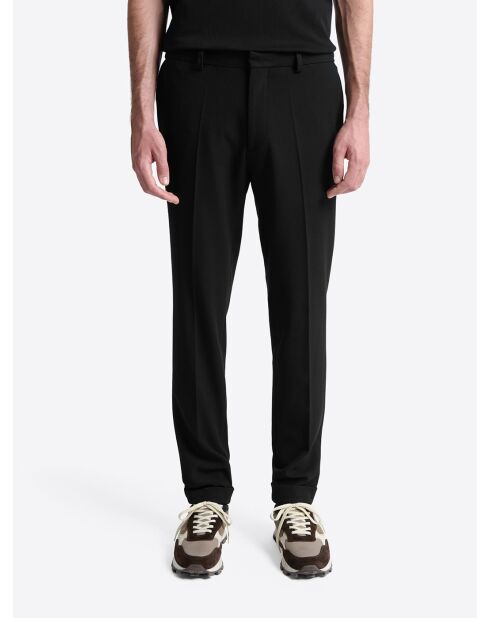 Pantalon de costume en seersucker noir