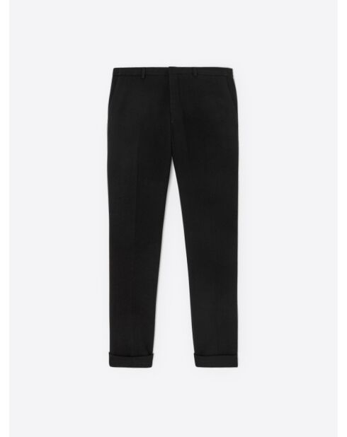 Pantalon de costume en seersucker noir