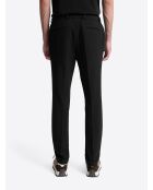 Pantalon de costume en seersucker noir