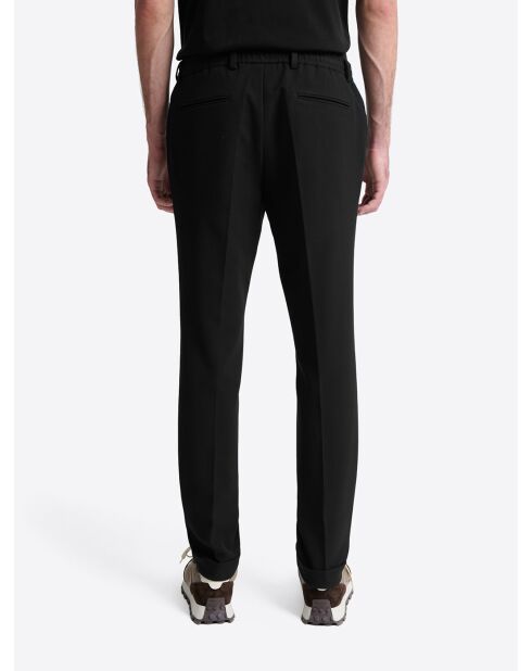 Pantalon de costume en seersucker noir