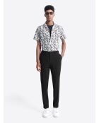 Pantalon de costume en seersucker noir