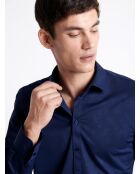 Chemise infroissable fleurie bleu royal
