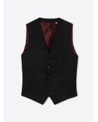 Gilet de costume fantaisie en jacquard noir