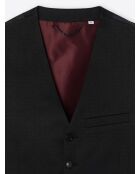 Gilet de costume fantaisie en jacquard noir