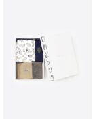 Coffret boxer et chaussettes en coton blancs