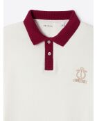 Polo manches courtes 100% Coton blanc neige