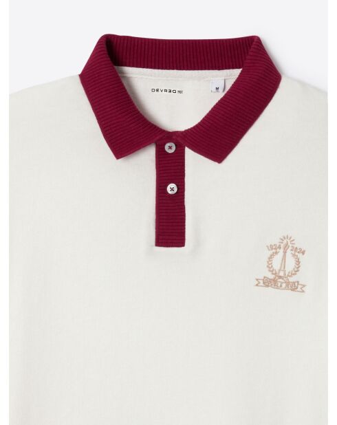 Polo manches courtes 100% Coton blanc neige