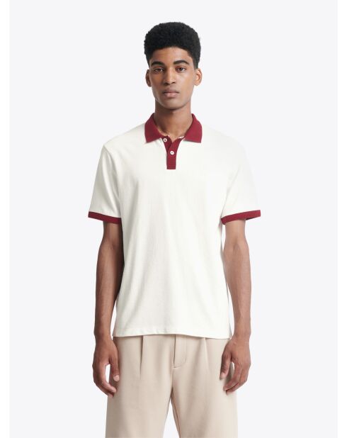 Polo manches courtes 100% Coton blanc neige