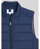 Gilet sans manche à col montant bleu