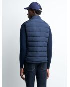 Gilet sans manche à col montant bleu