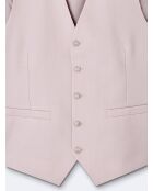 Gilet de costume 100% laine rose poudré
