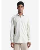 Chemise fantaisie en coton blanc neige